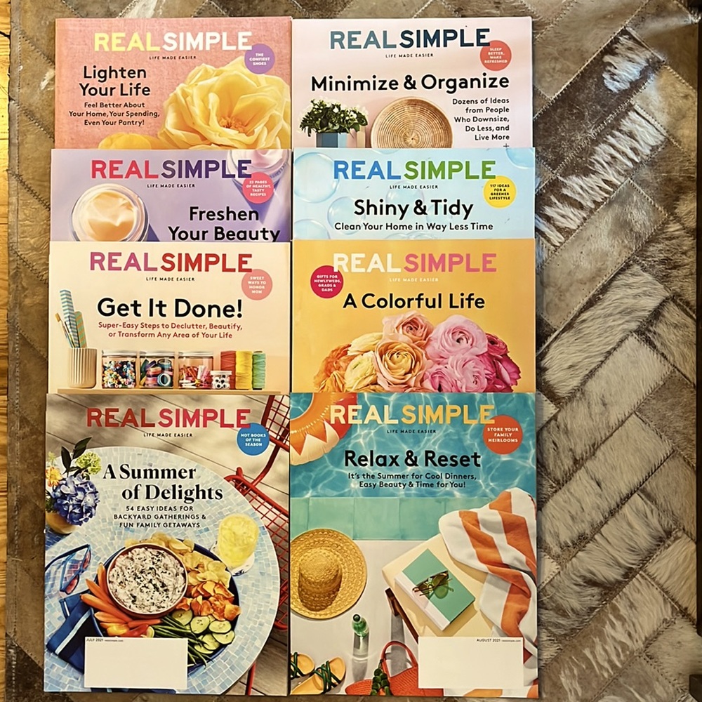 Real Simple Magazine (8) Magazines 2021
